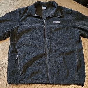 Columbia mens size L gray fleece full zip jacket